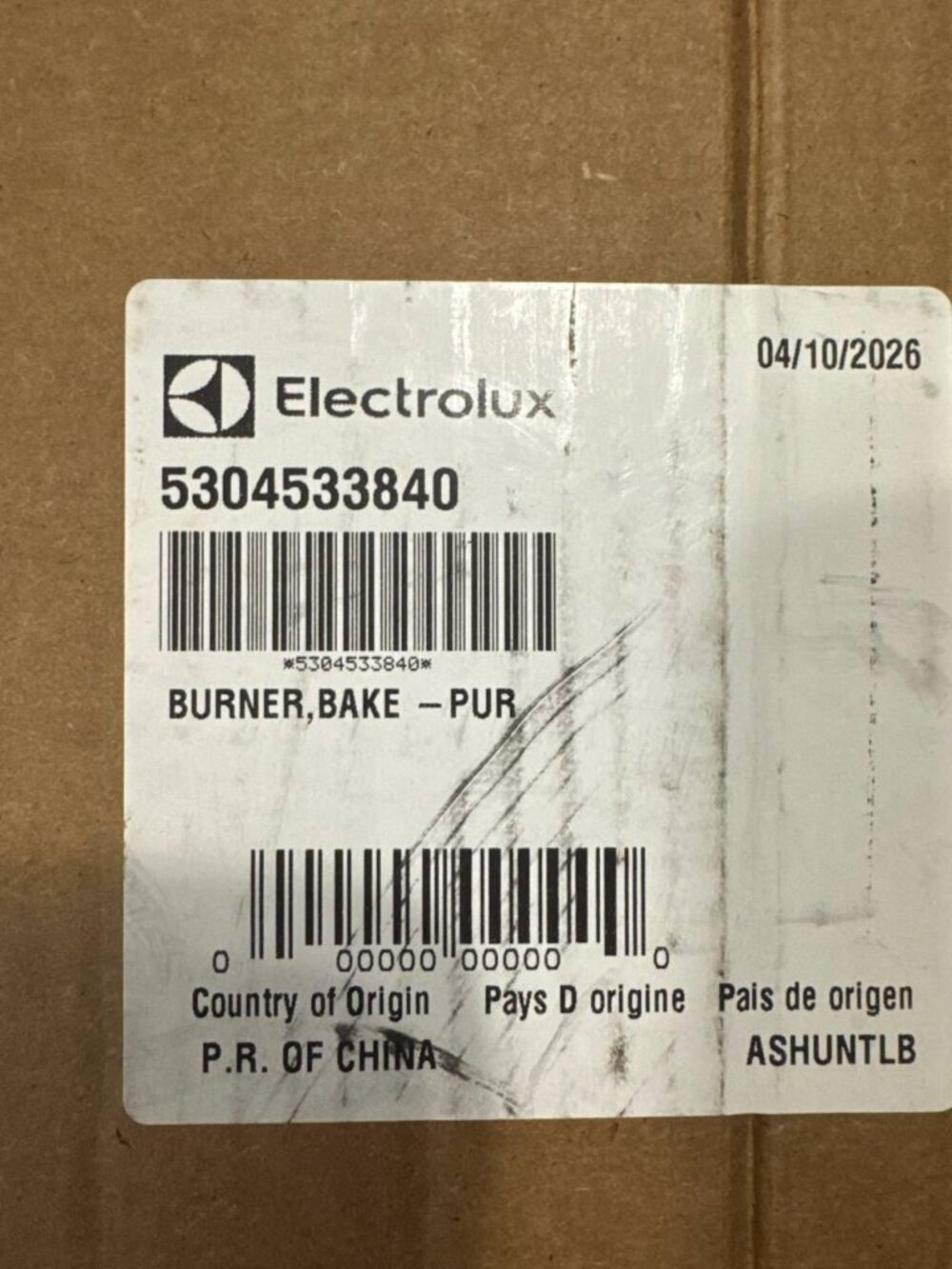 5304533840 burner bake BRAND NEW OEM